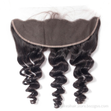 Brazilian Sample order available, Unprocessed Raw hair 13*4 loose wave Frontal, ear to ear full closure